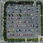 Drone Haritalama ile park alanı analizi, otopark doluluk haritası, boş ve dolu park yerleri.